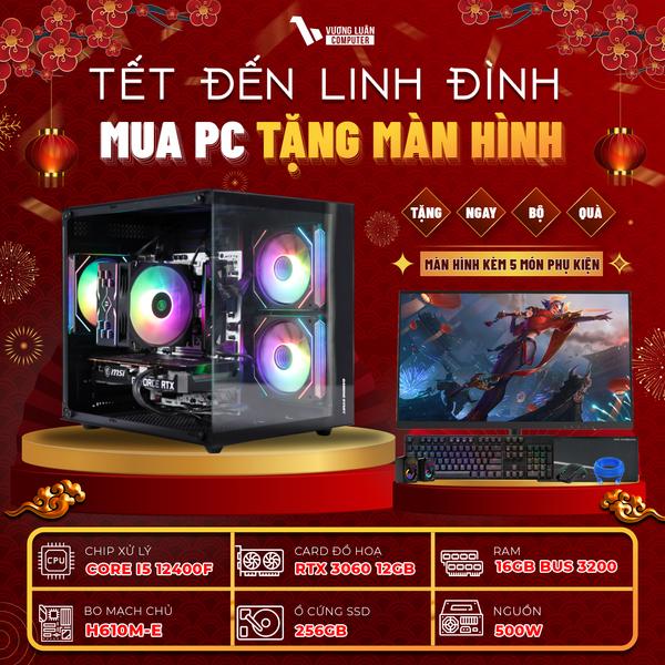 PC VLC_TM038 (I5 12400F | 16GB | RTX 3060  12GB | 256GB | H610M-E)