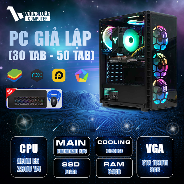 PC VLC XEON002 (E5 2696V4 | 64GB | GTX 1070Ti 8GB | 512GB | X99-F8D PLUS)