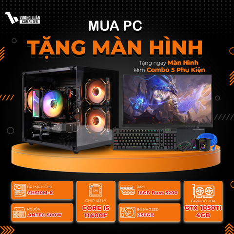 PC VLC_TM47 (I5 11400F | 16GB | GTX 1050Ti 4GB | 256GB | H510M-K)