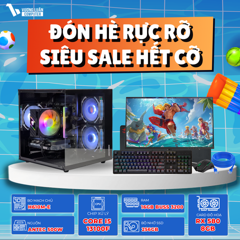 PC VLC_TM033 (I3 13100F | 16GB | RX580 8GB | 256GB | H610M-E)