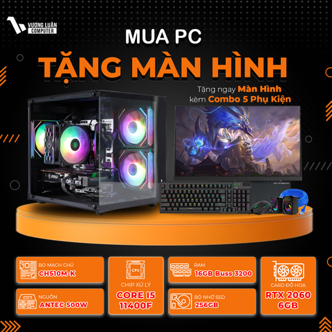 PC VLC_TM46 (I5 11400F | 16GB | RTX 2060 6GB | 256GB | H510M-K)