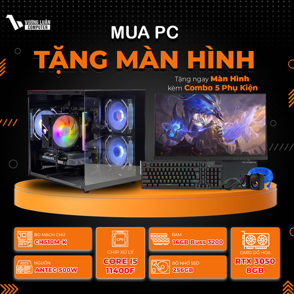 PC VLC_TM45 (I5 11400F | 16GB | RTX 3050 8GB | 256GB | H510M-K)