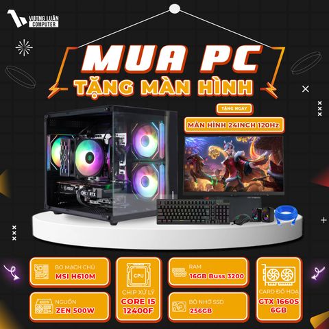 PC VLC_TM52 (I5 12400F | 16GB | GTX 1660S 6GB | 256GB | H610M PRO)