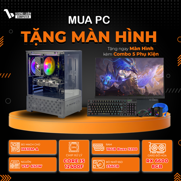 PC VLC_TM48 (I5 12400F | 16GB | RX 6600 8GB | 256GB | H610M-A)