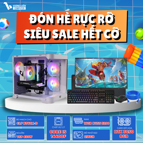 PC VLC_TM038 (I5 14400F | 16GB | RTX 3050  8GB | 256GB | B760M-D)