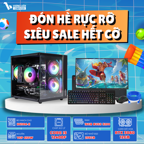 PC VLC_TM43 (I5 12400F | 16GB | RTX 3060 12GB | 256GB | H610M-E)