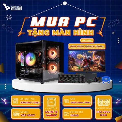 PC VLC_TM54 (I5 14400F | 16GB | RTX 3060 12GB | 256GB | B760M-T PRO)
