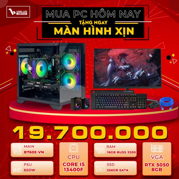PC VLC_TM065 (I5 13400F  | 16GB | RTX 5050 8GB | 256GB | B760E-VN)