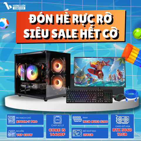 PC VLC_TM54 (I5 14400F | 16GB | RTX 3060 12GB | 256GB | B760M-T PRO)