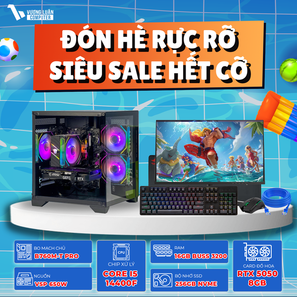 PC VLC_TM025 (I5 14400F | 16GB | 5050 8GB | 256GB | B760M-T)