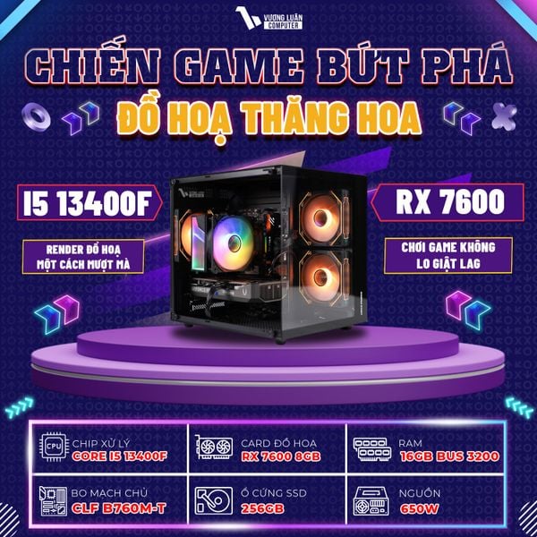 PC VLC_GM26 (I5 13400F | 16GB | RX7600 8GB | 256GB | B760M-T)