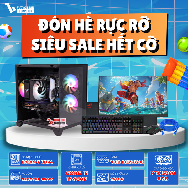 PC VLC_TM061 (I5 14400F | 16GB | RTX 5060 8GB | 256GB | B760M-T)