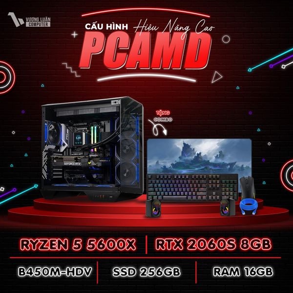 PC VLC GM_AMD004 ( Ryzen 5 5600X | 16GB | RTX 2060S 8GB | 256GB | MAIN B450M)