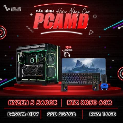 PC VLC GM_AMD005 ( Ryzen 5 5600X | 16GB | RTX 3050 6GB | 256GB | MAIN B450M)