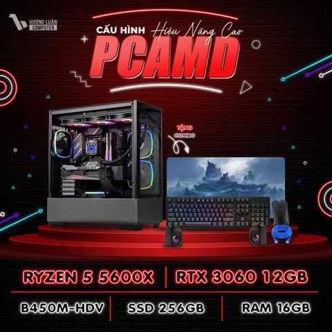 PC VLC GM_AMD007 ( Ryzen 5 5600X | 16GB | RTX 3060 12GB | 256GB | MAIN B450M)