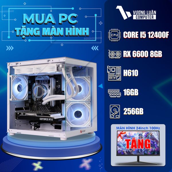 PC VLC TM_017 (I5 12400F | 16GB | RX 6600 8G | 256GB | H610 DDR4)