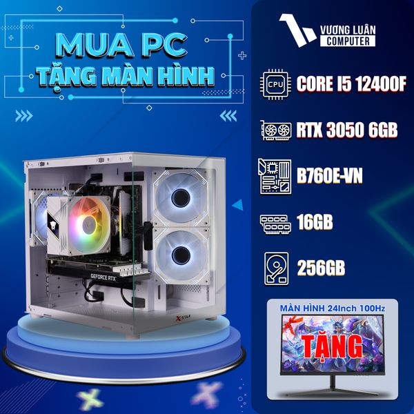 PC VLC_TM018 (I5 12400F | 16GB | RTX 3050 6G | 256GB | B760E-VN)