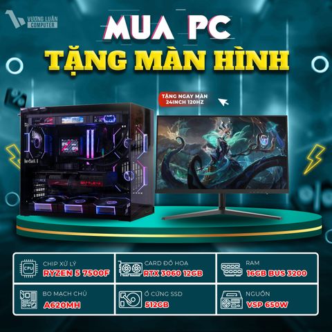 PC VLC_TM021 (Ryzen 5 7500F | 16GB | RTX 3060 12GB | 512GB | A620MH)