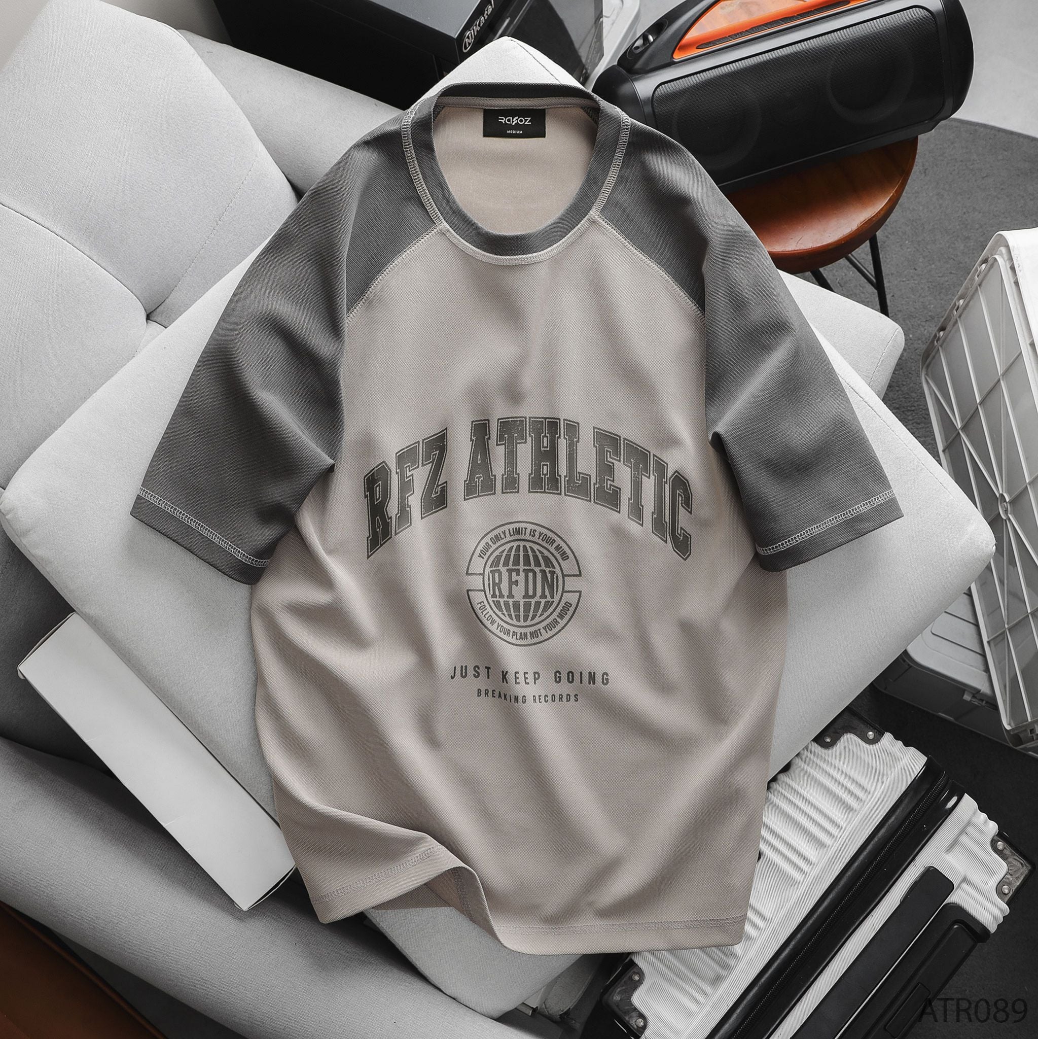  Áo thun raglan RFZ Athletic form Overfit - 089 