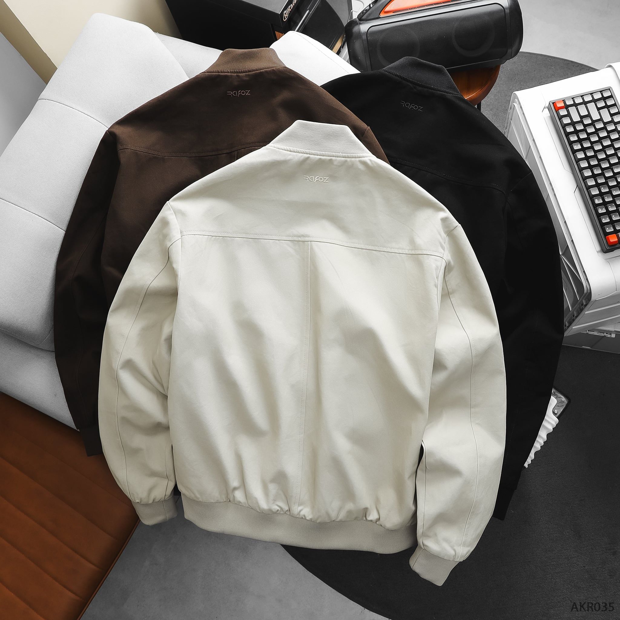 Áo khoác bomber kaki basic - 035 
