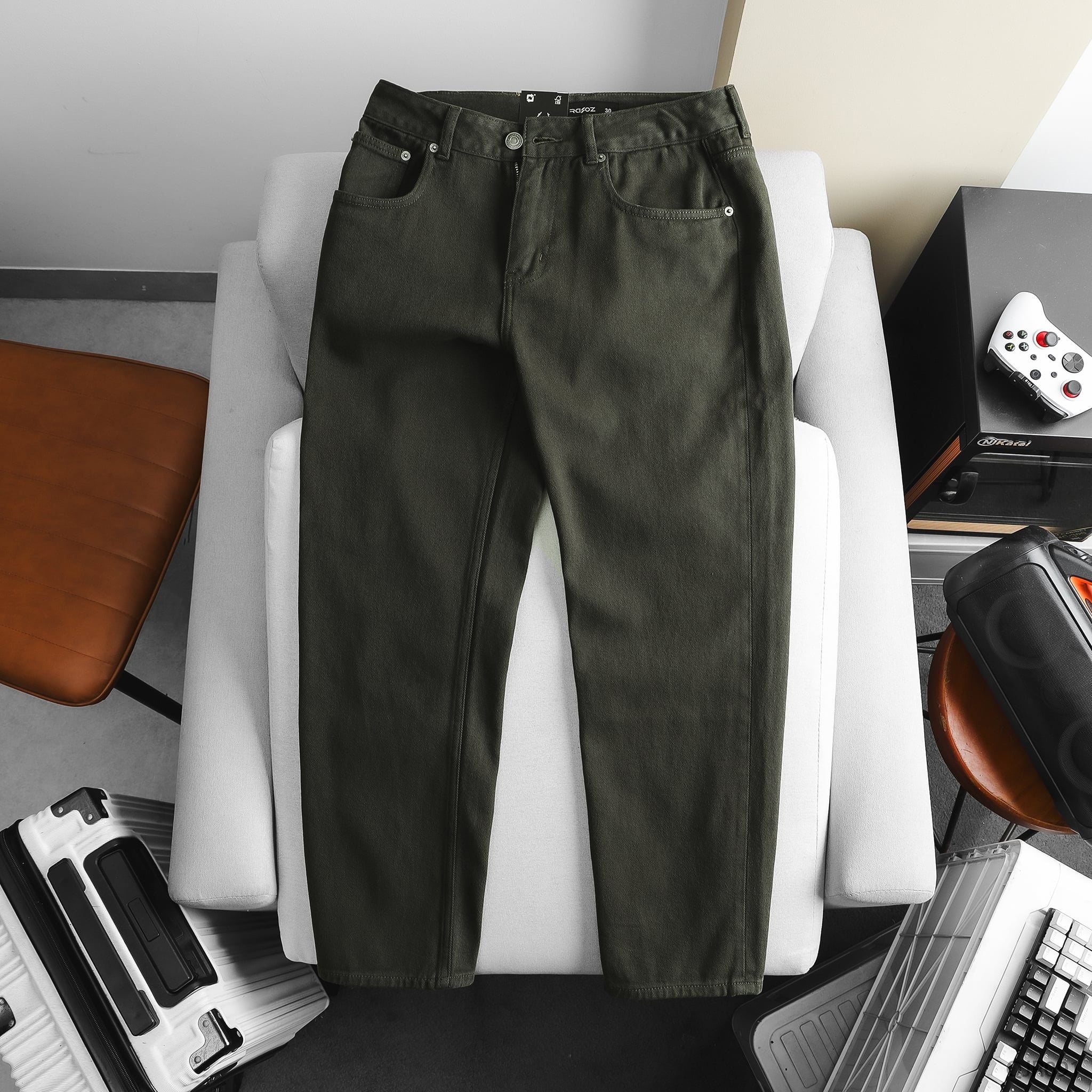  Quần jean dark emerald form relaxed - 091 