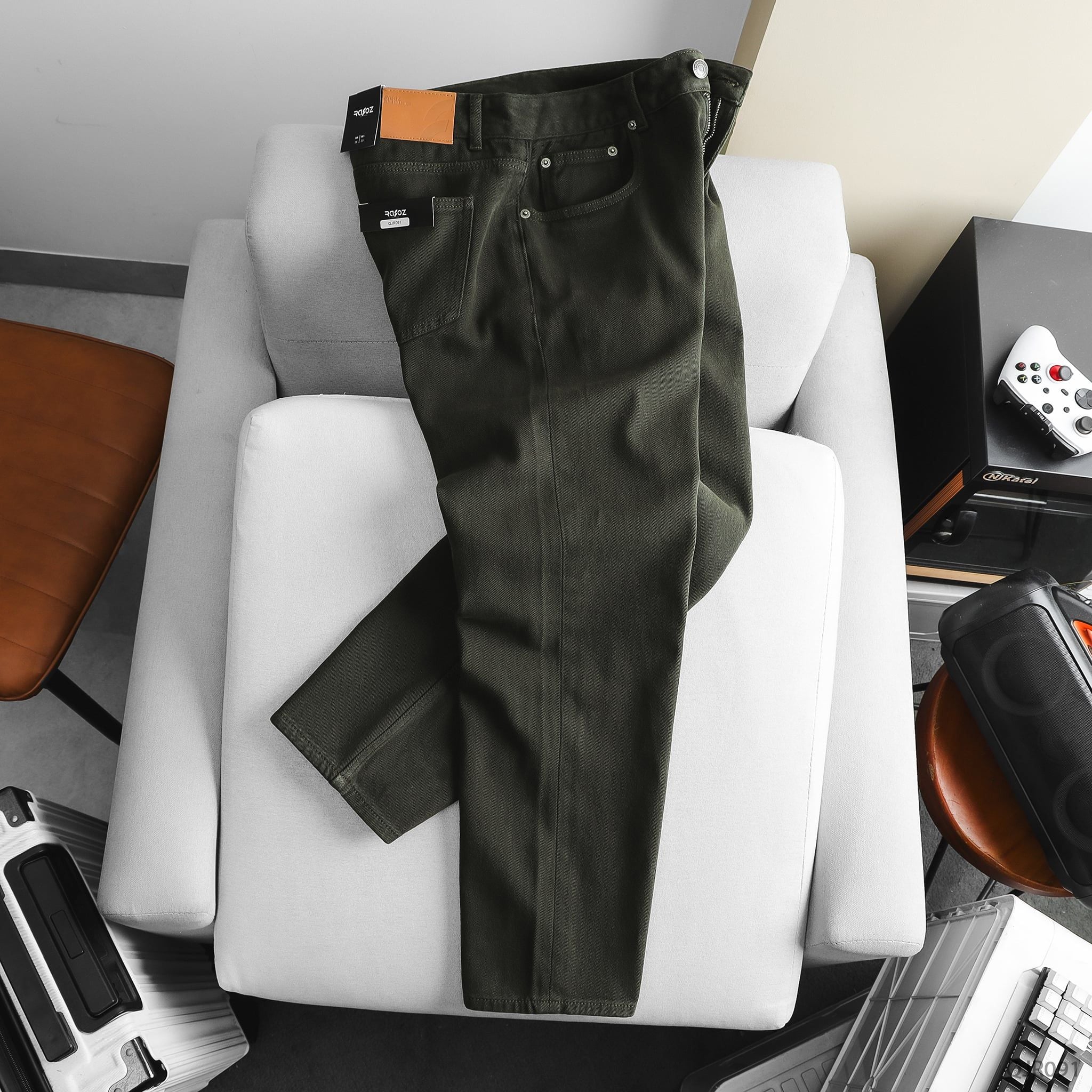  Quần jean dark emerald form relaxed - 091 