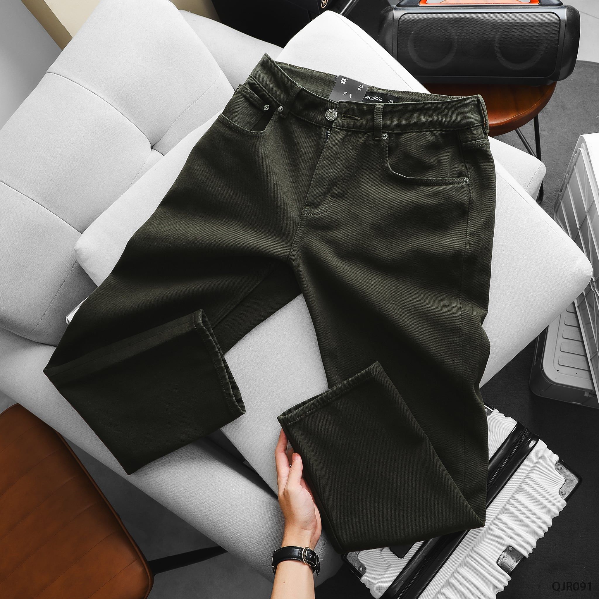  Quần jean dark emerald form relaxed - 091 