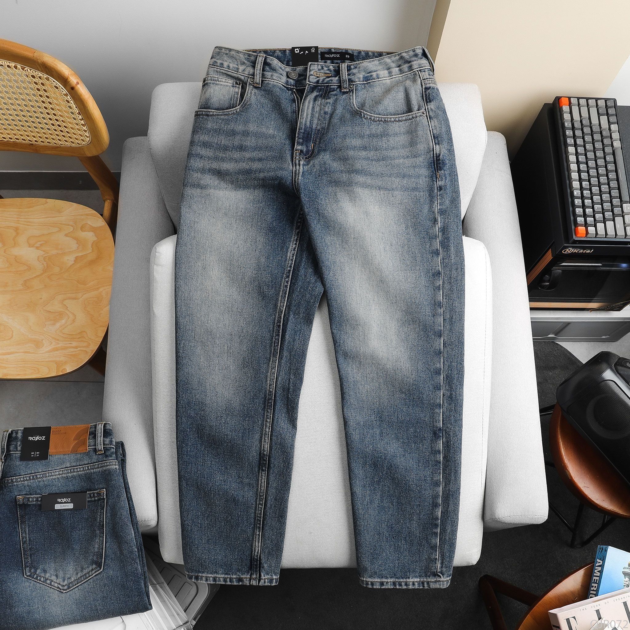  Quần jean relaxed RAFOZ faded wash - 072 