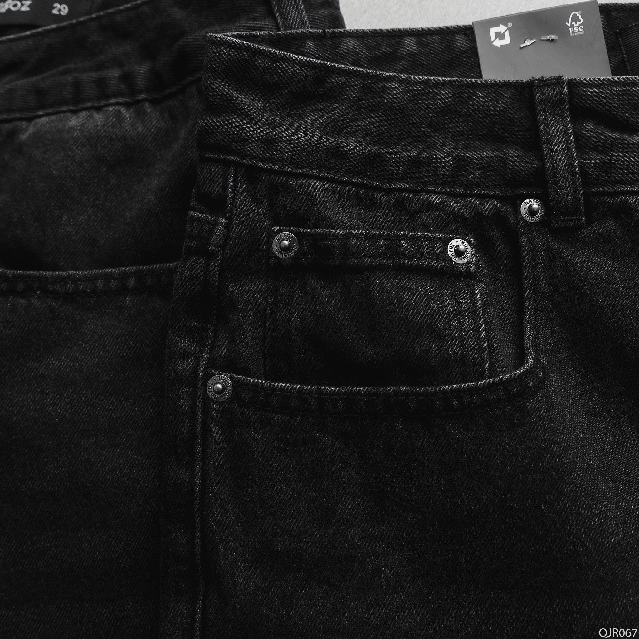  Quần jean relaxed RAFOZ grey ripped - 067 