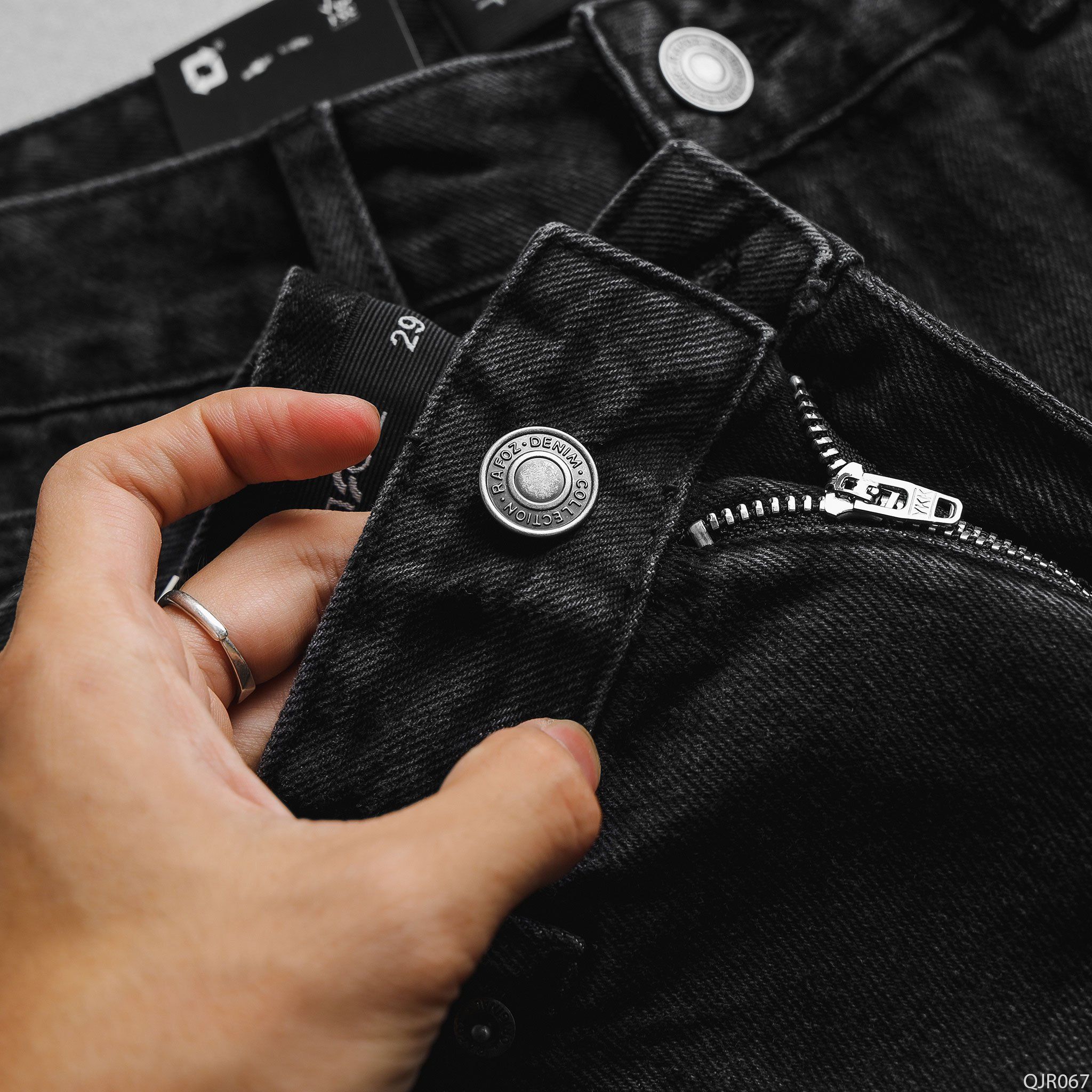  Quần jean relaxed RAFOZ grey ripped - 067 