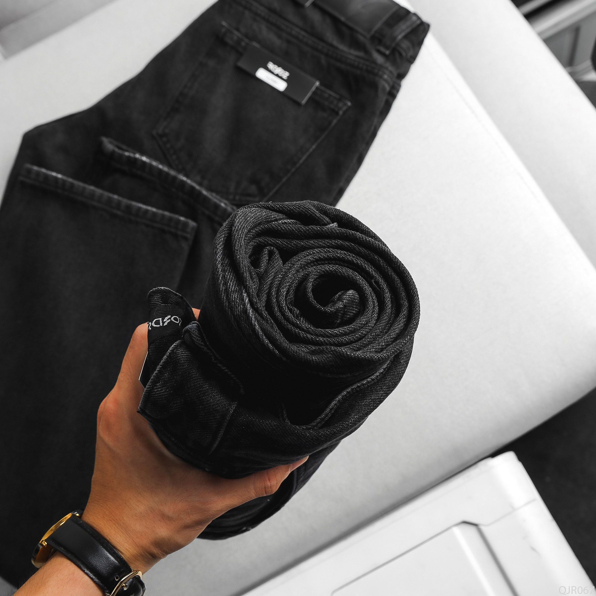  Quần jean relaxed RAFOZ grey ripped - 067 