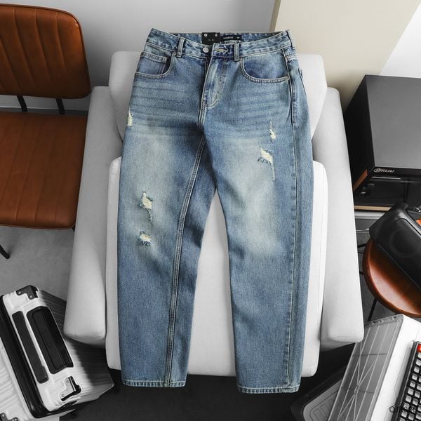  Quần jean nam Light blue ripped - 097 
