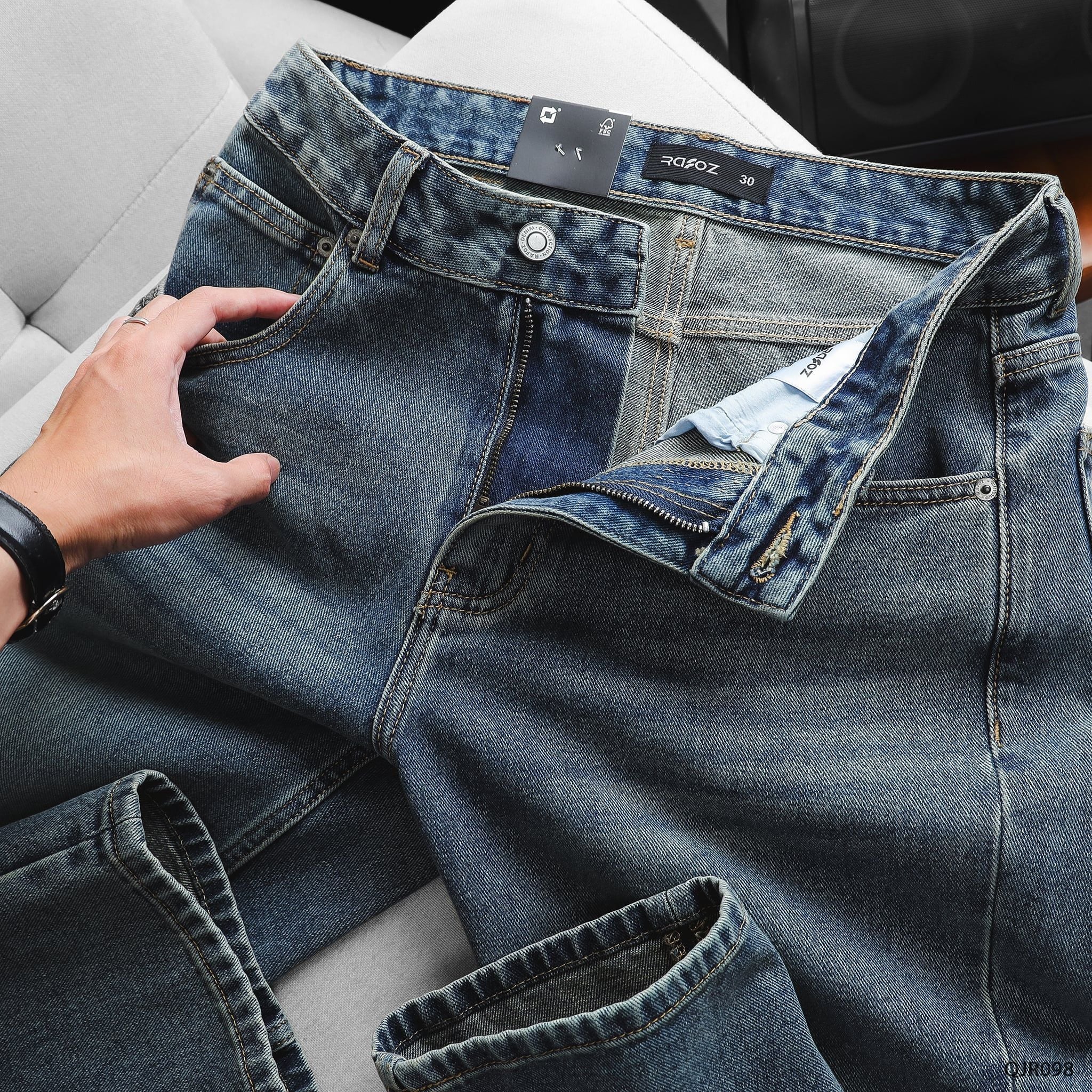  Quần jean Relaxed basic blue wash - 098 