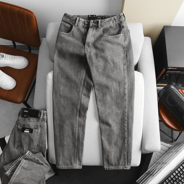  Quần jean relaxed grey wash - 092 