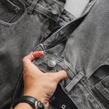  Quần jean relaxed grey wash - 092 