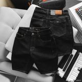  Quần short jean đen muối tiêu - 010 
