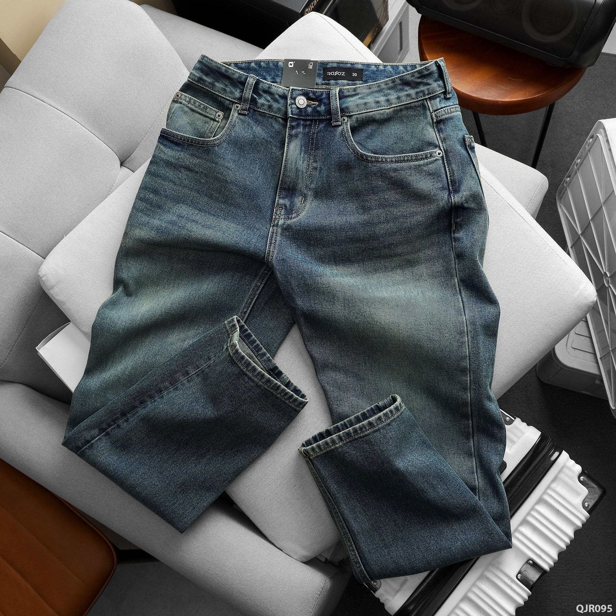  Quần jean Relaxed basic blue wash - 095 