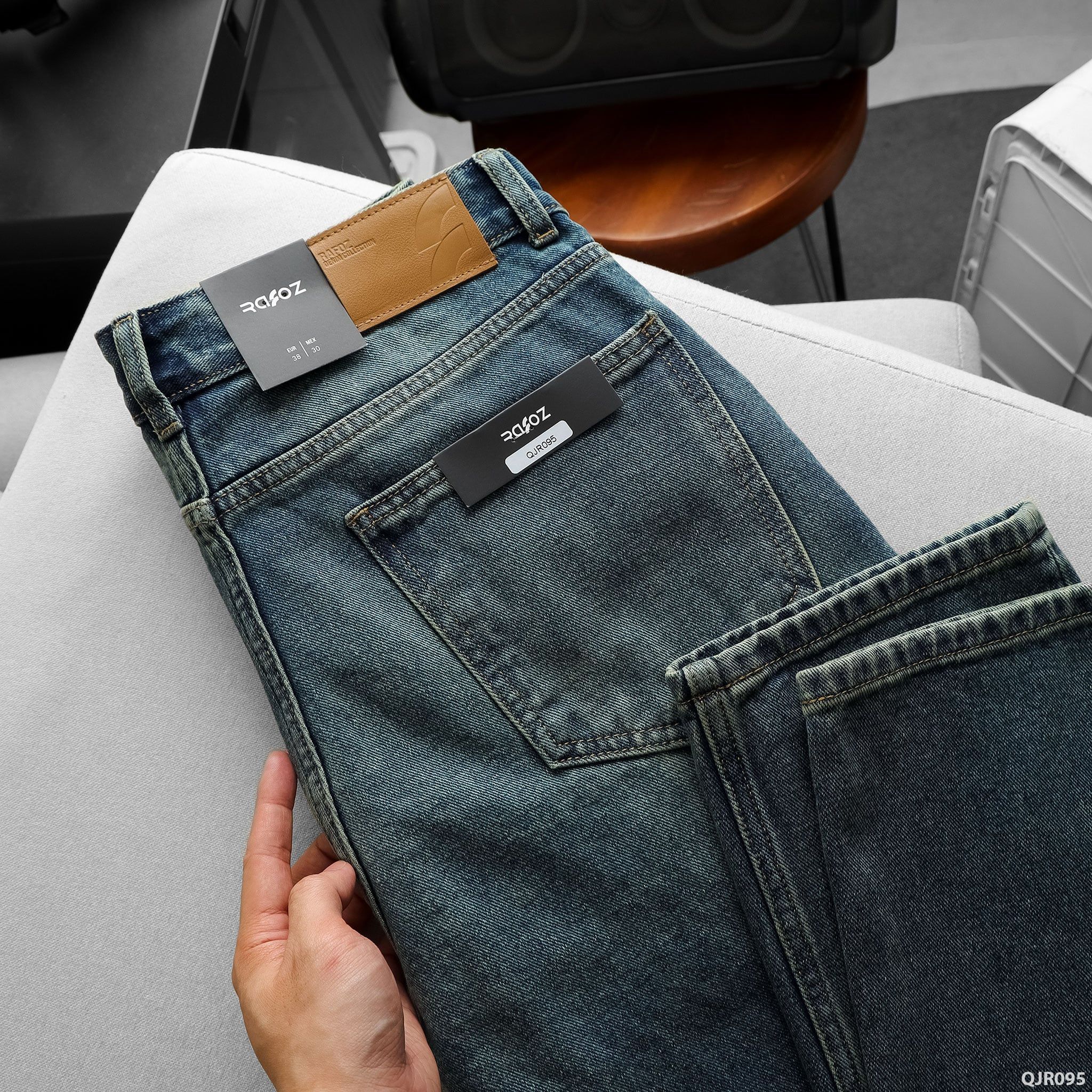 Quần jean Relaxed basic blue wash - 095 