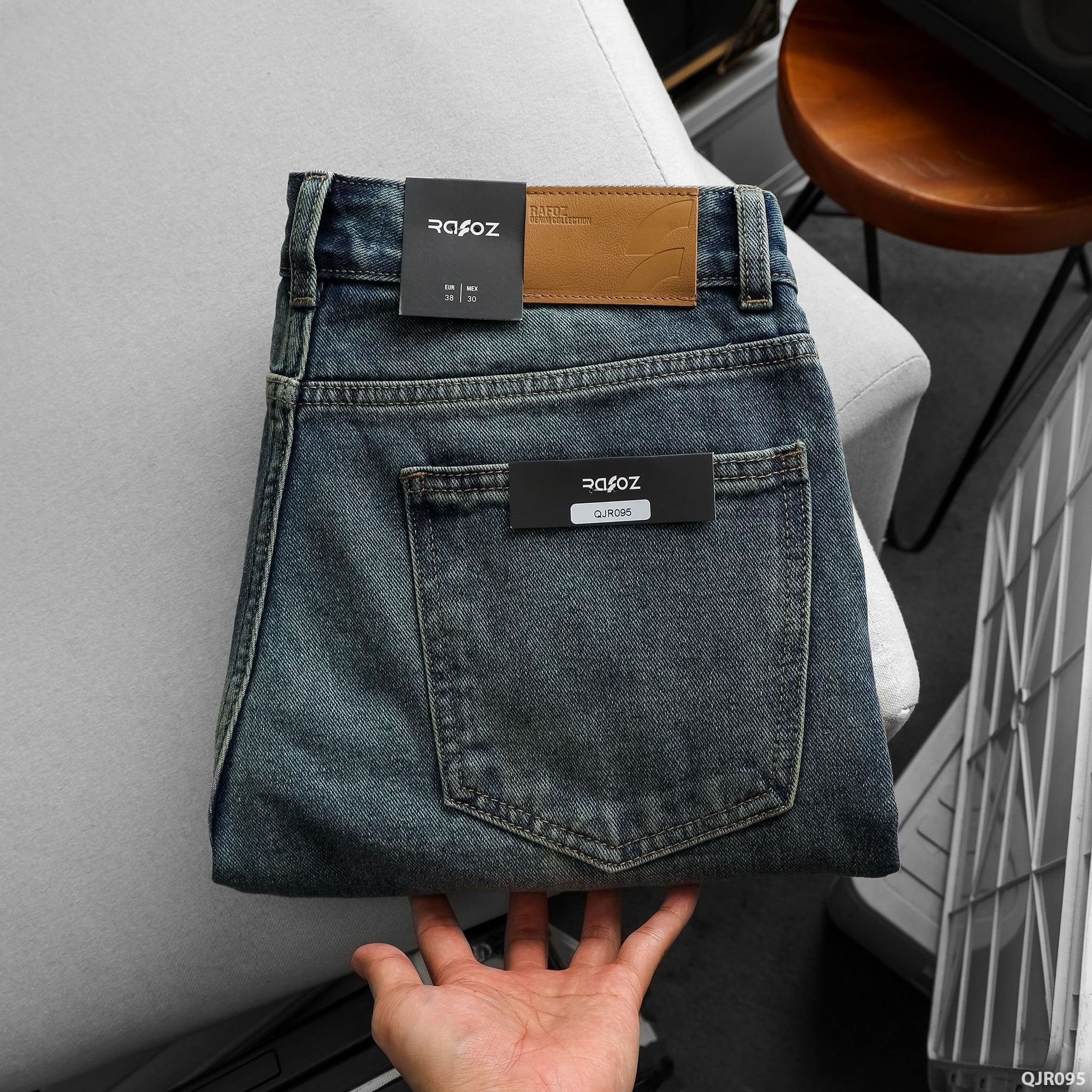  Quần jean Relaxed basic blue wash - 095 