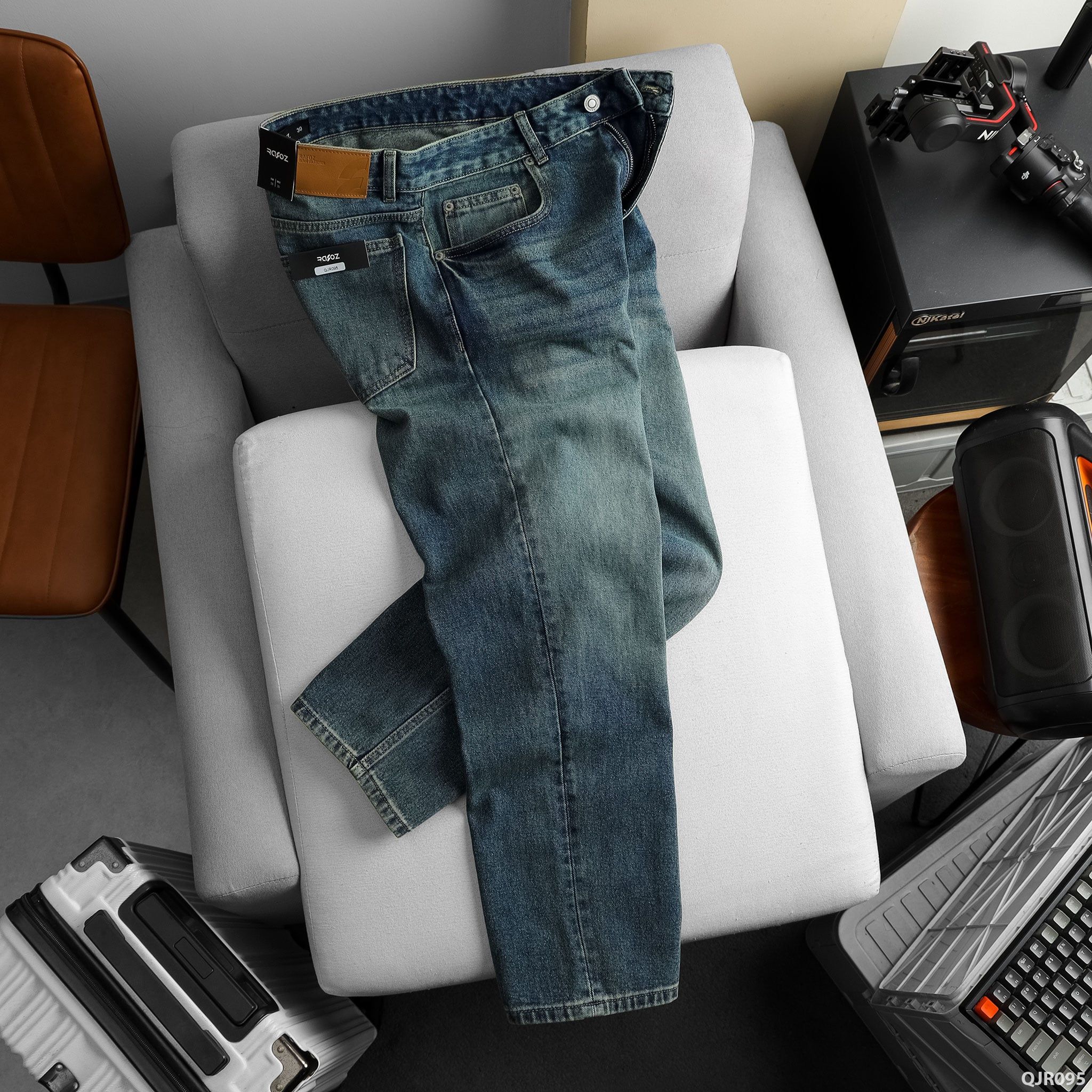  Quần jean Relaxed basic blue wash - 095 