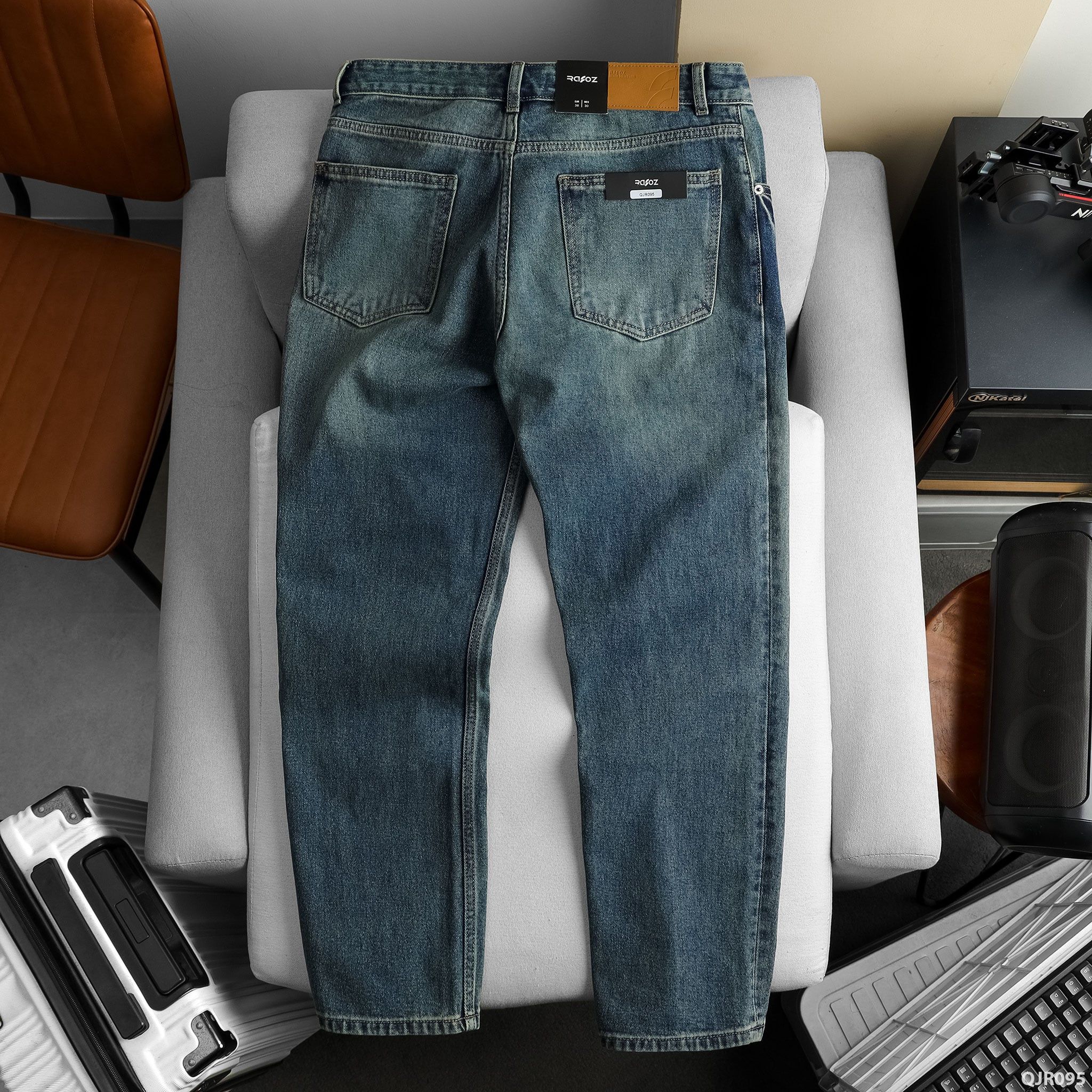  Quần jean Relaxed basic blue wash - 095 
