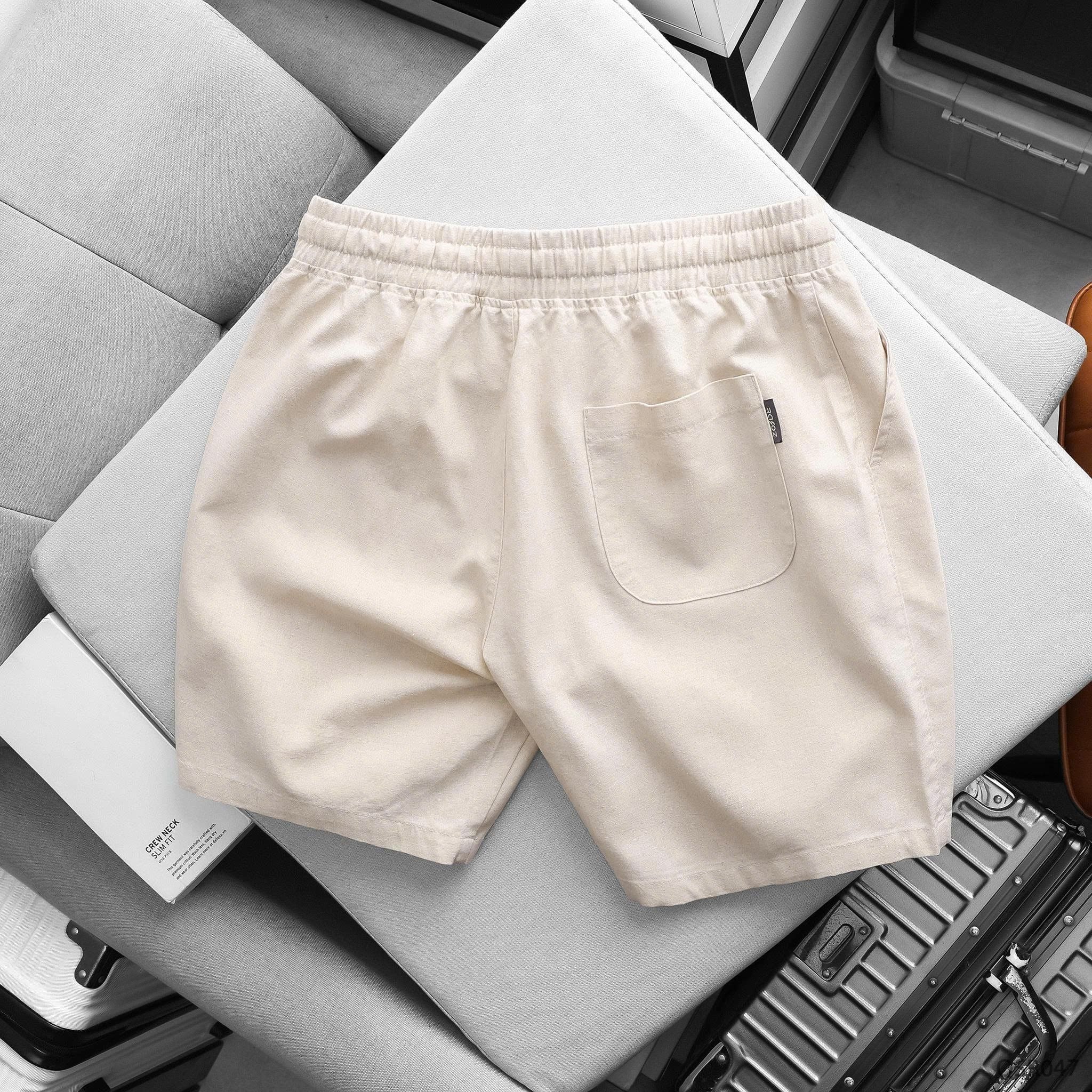  Quần short nam linen color basic - 047 