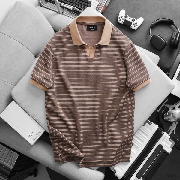  Áo polo V neck Horizontal stripe - 041 