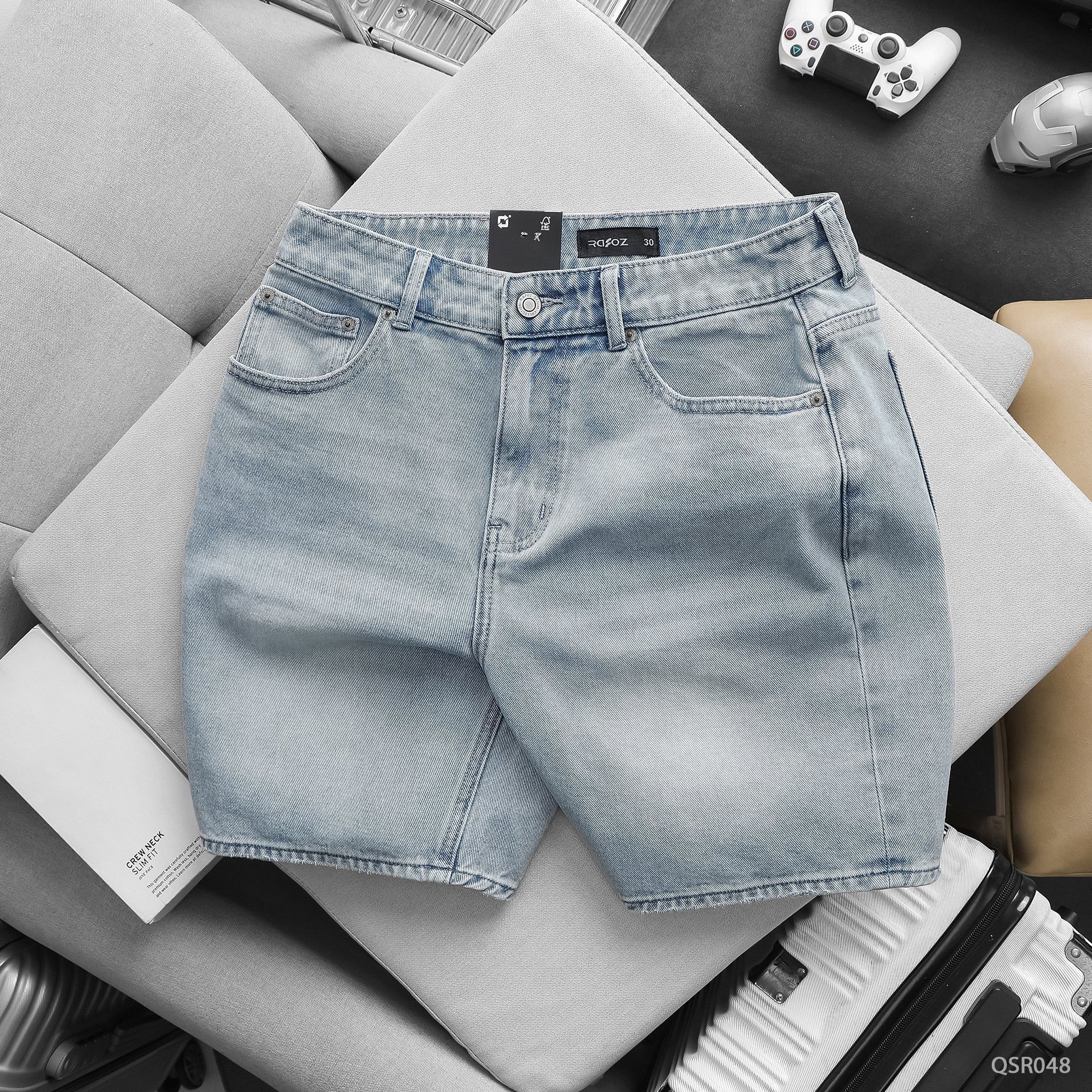  Quần short jean nam light blue - 048 