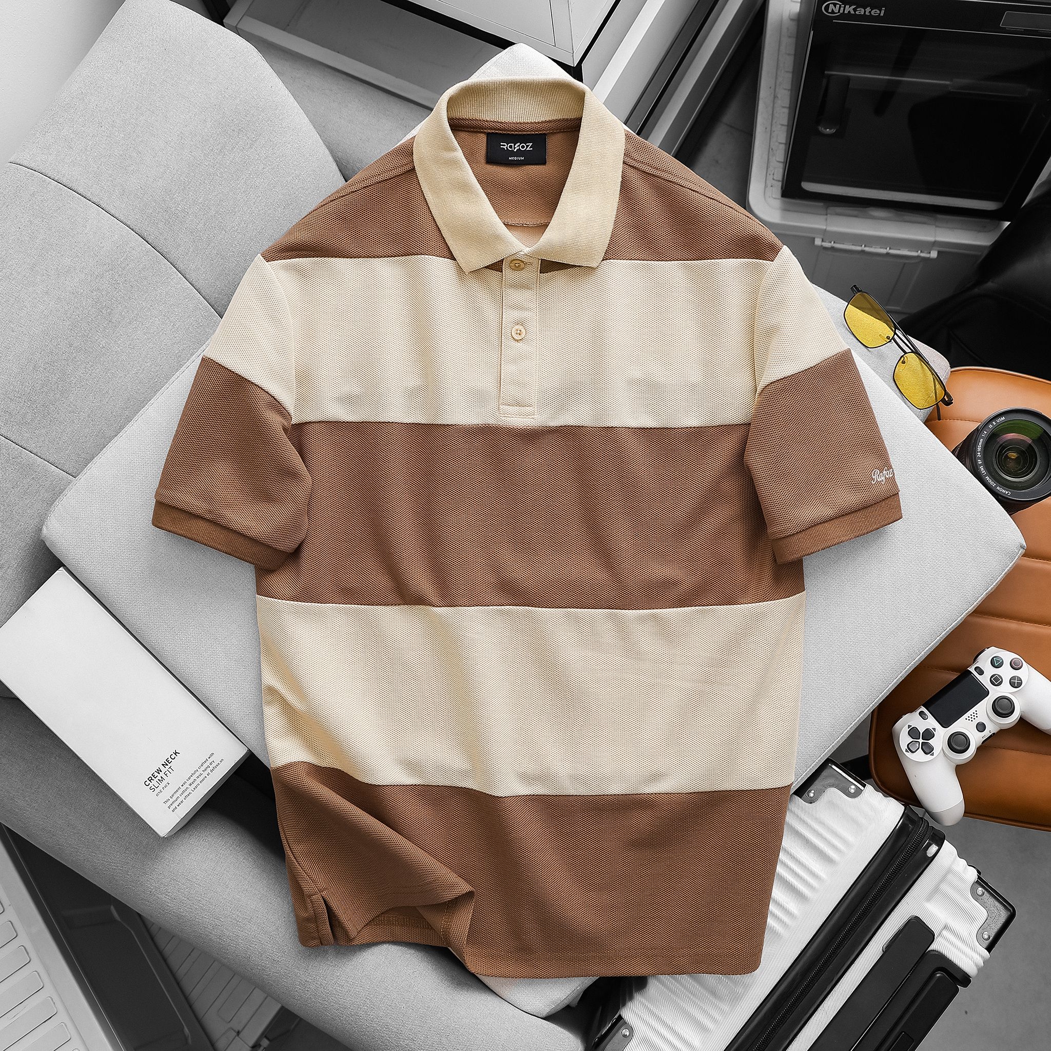  Áo polo RAFOZ Embroidery Striped - 030 