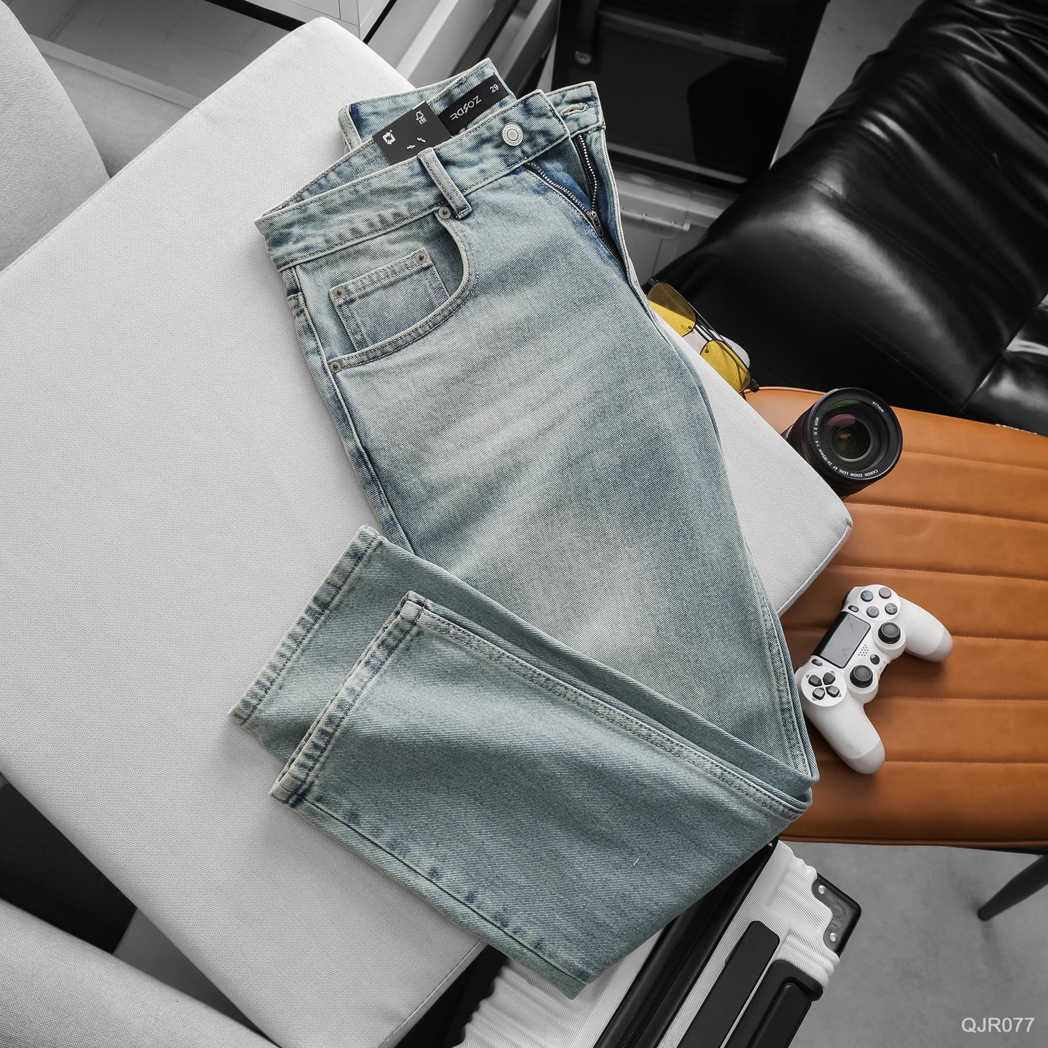  Quần jean relaxed RAFOZ bright blue - 077 