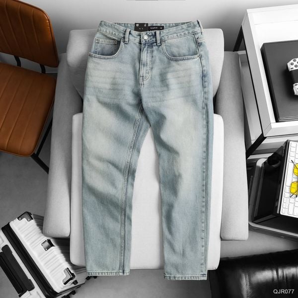  Quần jean relaxed bright blue - 077 
