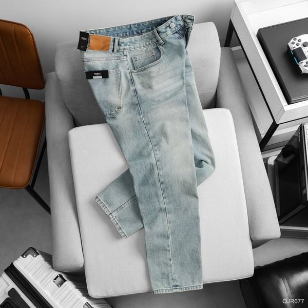  Quần jean relaxed bright blue - 077 