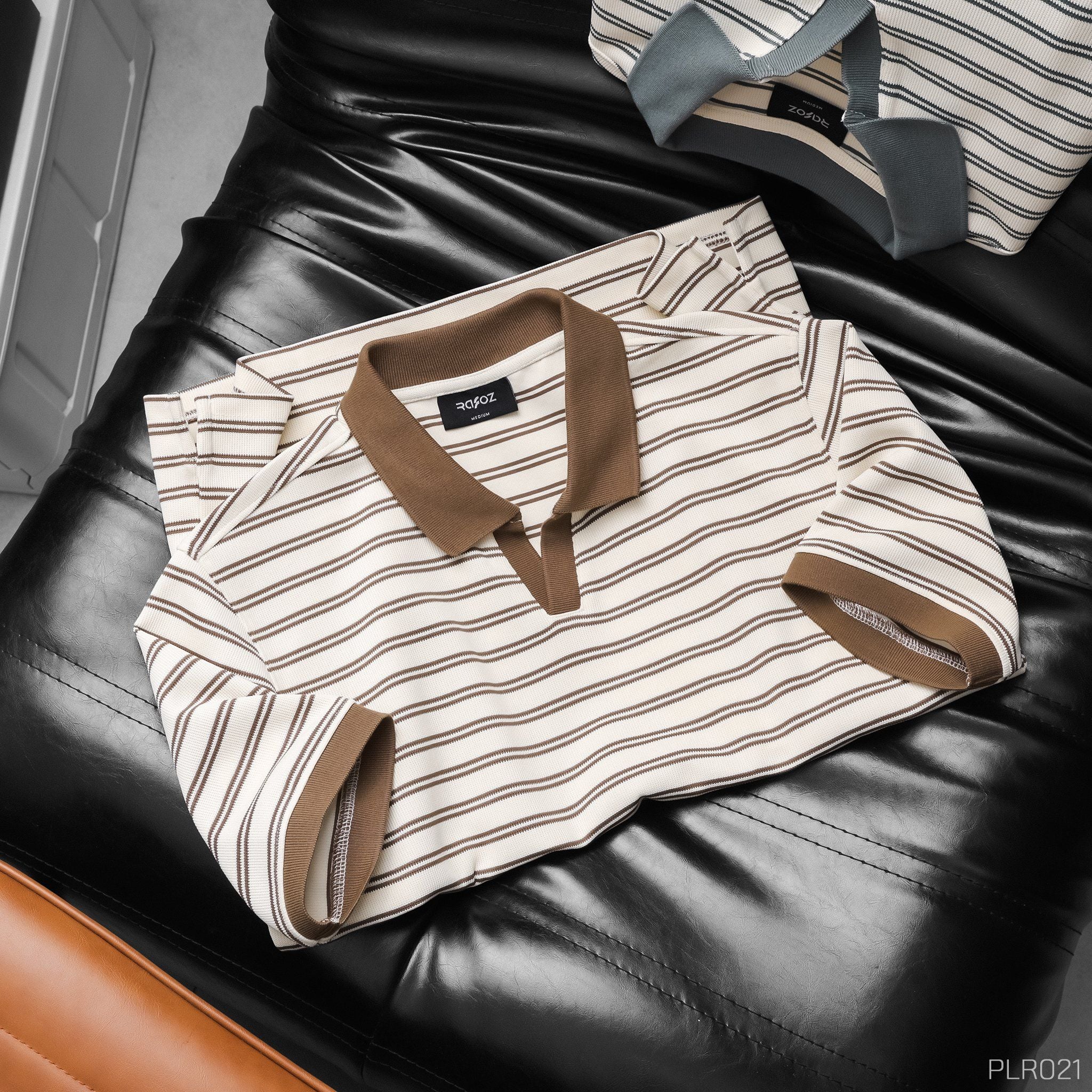  Áo polo cổ V RAFOZ kẻ ngang - 021 