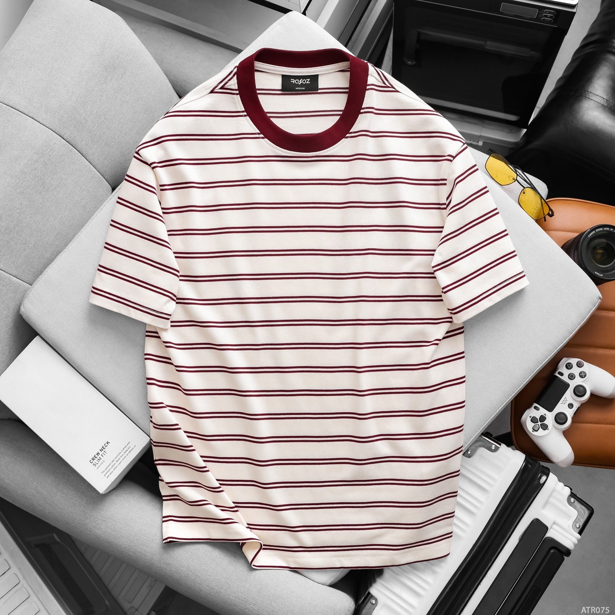  Áo thun Over fit RAFOZ Striped - 084 